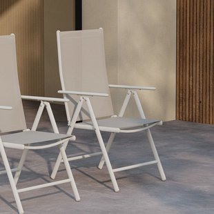 Nohr Verstelbare Tuinstoel 'Erikka' Textileen, kleur Beige