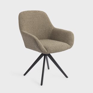 Jesper Home Eetkamerstoel 'Kushi' Turn Black, Draaibaar, kleur Moss Meadow