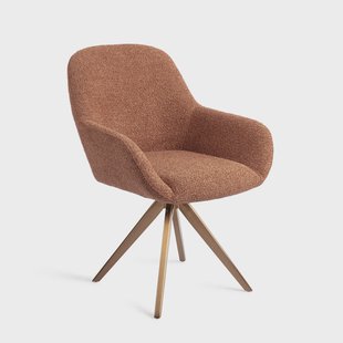 Jesper Home Eetkamerstoel 'Kushi' Turn Rose, Draaibaar, kleur Amber Autumn