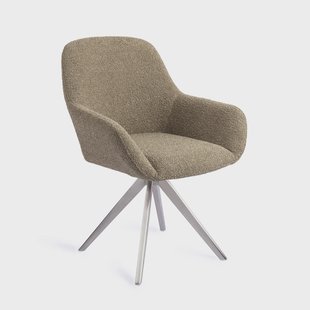 Jesper Home Eetkamerstoel 'Kushi' Turn Steel, Draaibaar, kleur Moss Meadow