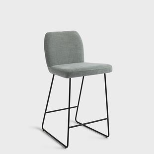 Jesper Home Barstoel 'Ikata' Slide Black, kleur Breezy Blue (zithoogte 65cm)