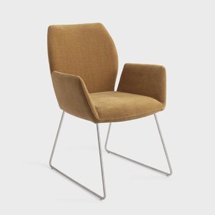 Jesper Home Eetkamerstoel 'Misaki' Slide Steel, kleur Honey Harvest