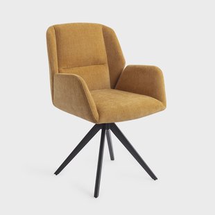 Jesper Home Draaibare Eetkamerstoel 'Myoko' Turn Black, kleur El Dorado