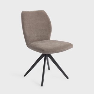 Jesper Home Draaibare Eetkamerstoel 'Ikata' Turn Black, kleur Mocha Mist