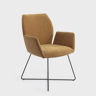 Jesper Home Eetkamerstoel 'Misaki' Cross Black, kleur Honey Harvest