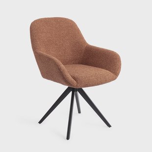Jesper Home Draaibare Eetkamerstoel 'Kushi' Turn Black, kleur Amber Autumn