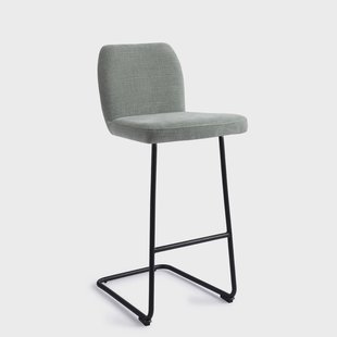 Jesper Home Barkruk 'Ikata' Arch Black, kleur Breezy Blue (zithoogte 75cm)