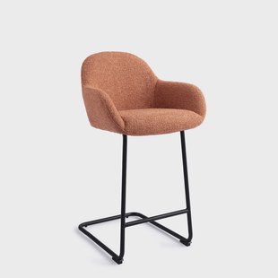 Jesper Home Barstoel 'Kushi' Arch Black, kleur Amber Autumn (zithoogte 67cm)