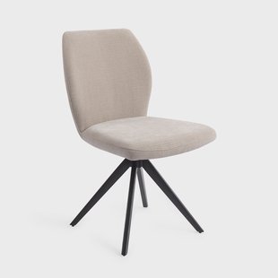 Jesper Home Draaibare Eetkamerstoel 'Ikata' Turn Black, kleur Sand Strand