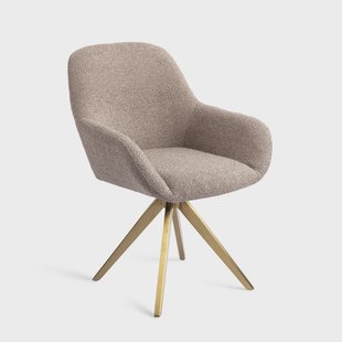 Jesper Home Draaibare Eetkamerstoel 'Kushi' Turn Gold, kleur Stone Haze