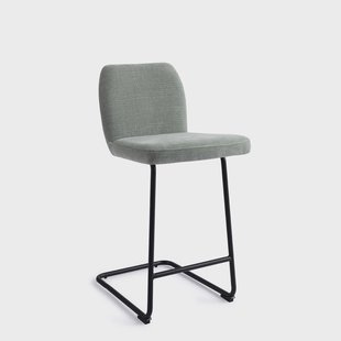 Jesper Home Barstoel 'Ikata' Arch Black, kleur Breezy Blue (zithoogte 65cm)