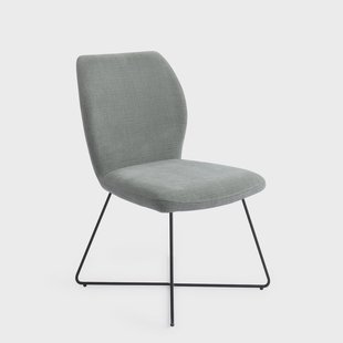 Jesper Home Eetkamerstoel 'Ikata' Cross Black, kleur Breezy Blue