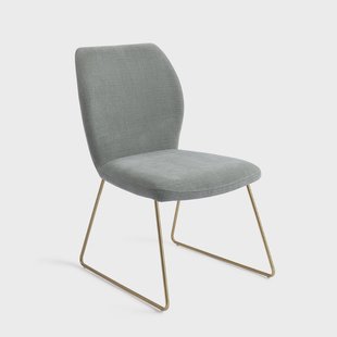 Jesper Home Eetkamerstoel 'Ikata' Slide Gold, kleur Breezy Blue