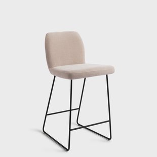 Jesper Home Barstoel 'Ikata' Slide Black, kleur Sand Strand (zithoogte 65cm)