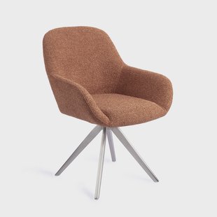 Jesper Home Draaibare Eetkamerstoel 'Kushi' Turn Steel, kleur Amber Autumn