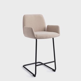 Jesper Home Barstoel 'Misaki' Arch Black, kleur Sand Strand (zithoogte 66cm)