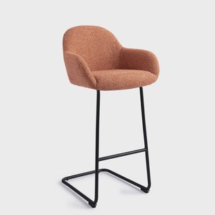 Jesper Home Barkruk 'Kushi' Arch Black, kleur Amber Autumn (zithoogte 77cm)