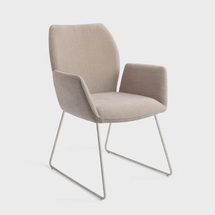 Jesper Home Eetkamerstoel 'Misaki' Slide Steel, kleur Sand Strand