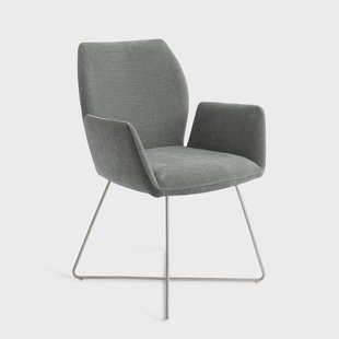 Jesper Home Eetkamerstoel 'Misaki' Cross Steel, kleur Breezy Blue