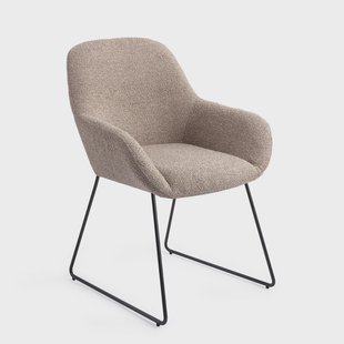 Jesper Home Eetkamerstoel 'Kushi' Slide Black, kleur Stone Haze