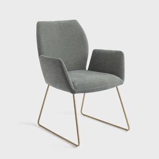 Jesper Home Eetkamerstoel 'Misaki' Slide Gold, kleur Breezy Blue