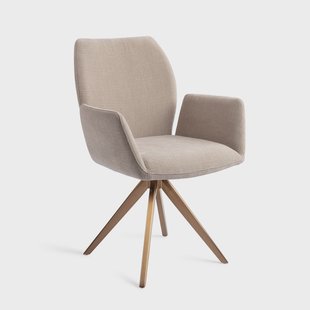 Jesper Home Draaibare Eetkamerstoel 'Misaki' Turn Rose, kleur Sand Strand