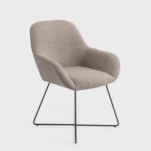 Jesper Home Eetkamerstoel 'Kushi' Cross Black, kleur Stone Haze