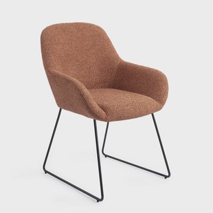 Jesper Home Eetkamerstoel 'Kushi' Slide Black, kleur Amber Autumn