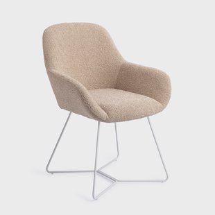 Jesper Home Eetkamerstoel 'Kushi' Beehive White, kleur Flax Relax