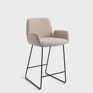 Jesper Home Barstoel 'Misaki' Slide Black, kleur Sand Strand (zithoogte 66cm)