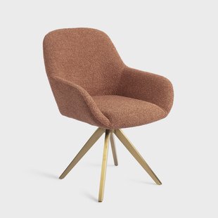 Jesper Home Draaibare Eetkamerstoel 'Kushi' Turn Gold, kleur Amber Autumn