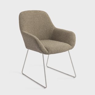 Jesper Home Eetkamerstoel 'Kushi' Slide Steel, kleur Moss Meadow