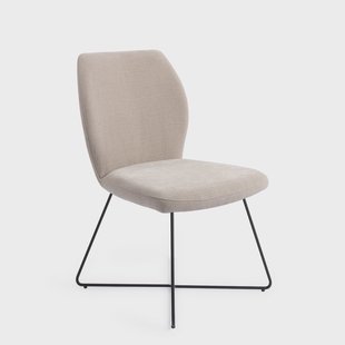 Jesper Home Eetkamerstoel 'Ikata' Cross Black, kleur Sand Strand