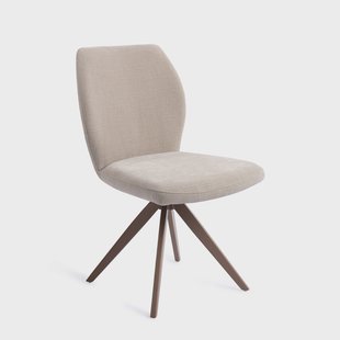 Jesper Home Draaibare Eetkamerstoel 'Ikata' Turn Brown, kleur Sand Strand