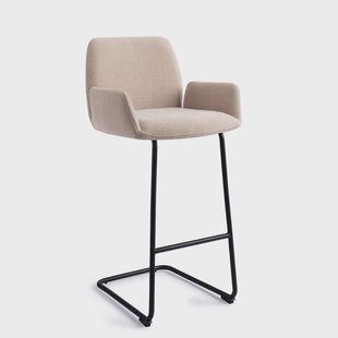 Jesper Home Barkruk 'Misaki' Arch Black, kleur Sand Strand (zithoogte 75cm)