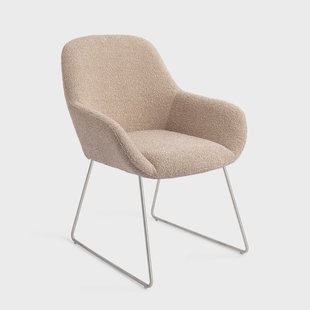 Jesper Home Eetkamerstoel 'Kushi' Slide Steel, kleur Flax Relax