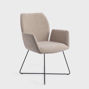 Jesper Home Eetkamerstoel 'Misaki' Cross Black, kleur Sand Strand