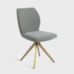 Jesper Home Draaibare Eetkamerstoel 'Ikata' Turn Gold, kleur Breezy Blue