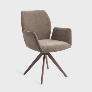 Jesper Home Draaibare Eetkamerstoel 'Misaki' Turn Brown, kleur Mocha Mist