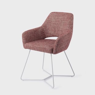 Jesper Home Eetkamerstoel 'Yanai' Beehive White, kleur Berry Bars