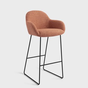 Jesper Home Barkruk 'Kushi' Slide Black, kleur Amber Autumn (zithoogte 77cm)