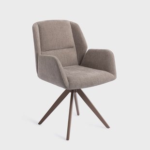 Jesper Home Draaibare Eetkamerstoel 'Myoko' Turn Brown, kleur Greystones