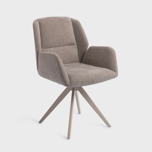 Jesper Home Draaibare Eetkamerstoel 'Myoko' Turn Beige, kleur Greystones