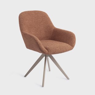 Jesper Home Draaibare Eetkamerstoel 'Kushi' Turn Beige, kleur Amber Autumn