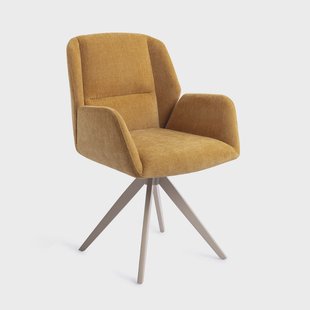 Jesper Home Draaibare Eetkamerstoel 'Myoko' Turn Beige, kleur El Dorado