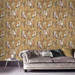 Vliesbehang Heron - Oranje - 10,05m X 52cm