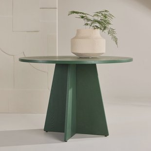 Nohr Ronde Eettafel 'Cynthiaann' 110cm, kleur Olijfgroen