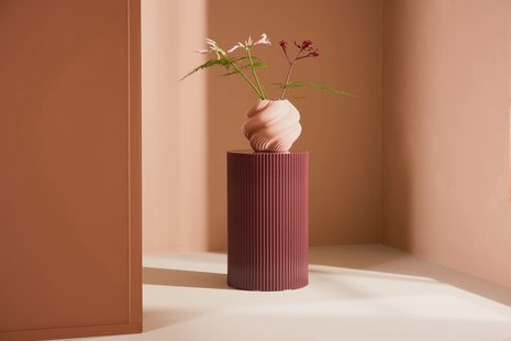 Nohr Ronde Bijzettafel 'Mistina' 30cm, kleur Burgundy