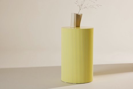 Nohr Ronde Bijzettafel 'Mistina' 30cm, kleur Lichtgeel