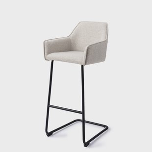 Jesper Home Barkruk 'Hofu' Arch Black, kleur Checkers Charm (zithoogte 75cm)